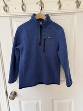 PATAGONIA Better Sweater Blue 1/4 Zip Youth Boys Girls Fleece Pullover Small 7 8