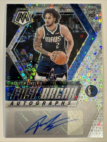 2024-25 Panini Mosaic Dereck Lively II Fast Break Auto Autograph Silver Prizm