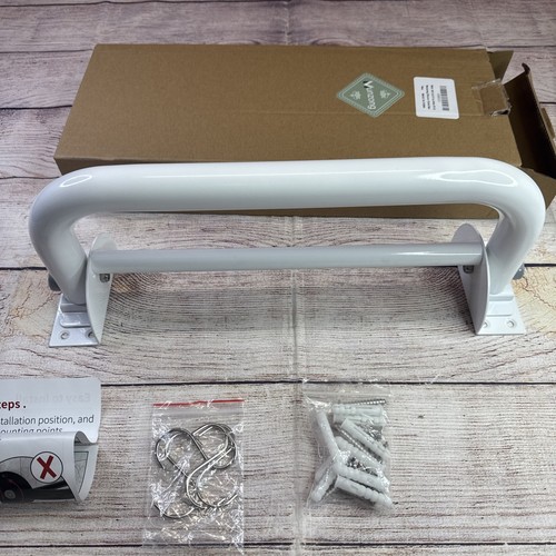 16" Faltbarer Duschhaltegriff Weiß Handicap Sicherheitshalter Handtuchhalter Klappbar - Bild 9 von 9