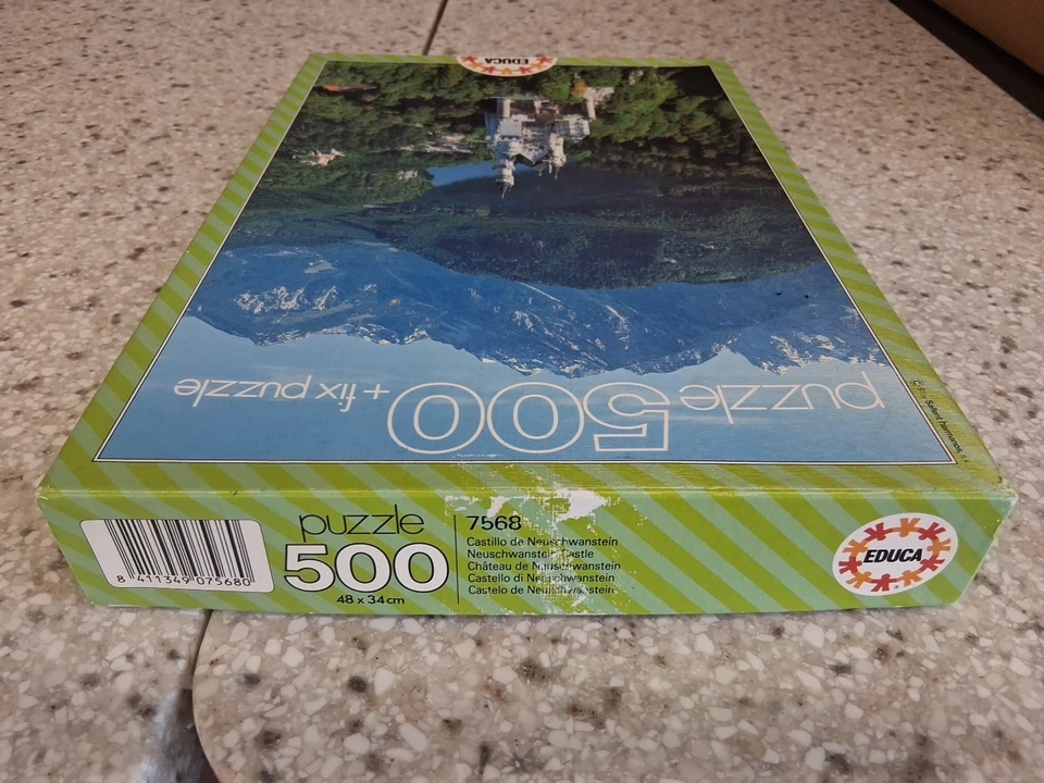 Quebra-cabeça Neuschwanstein Castle Educa 500 peças Espanha por Fink & Co #7568 novo - Imagem 3 de 4