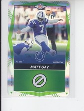 2025 NFL UNO Elite Football Foil SP MATT GAY GREEN Colts #065