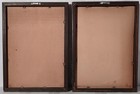 1950s Pair Black Felt Paint By Number Cabin Water Mill Landscape Framed Art — photo 4