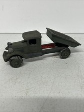 Vintage 5.25 cast Iron gray Dump Truck