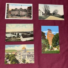 Harrisburg Pa Vintage Postcards, Lot of 5 , Never Sent , in Sleeves, 1920’s