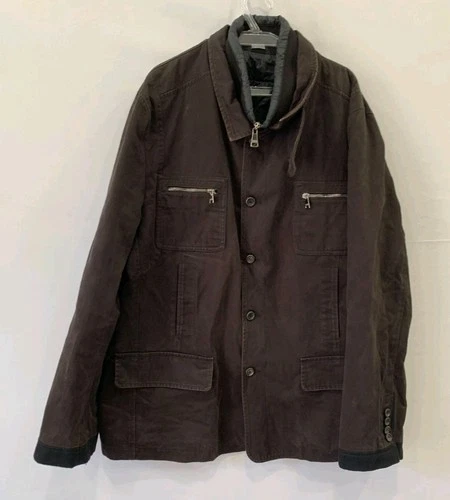 Dolce & Gabbana Men's Brown Field Jacket Coat Quilted Insert Made Italy 2XL #188 - product listing photo