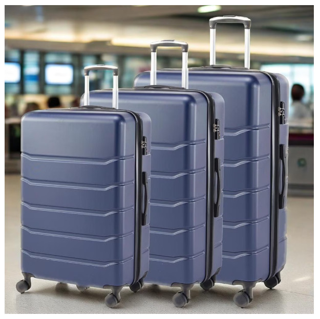 Set Expandable Tsa Lock Spinner Wheels Blue