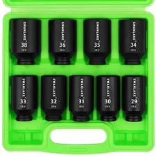 SWANLAKE 9PCS 1/2" Metric Impact Socket Set, Spindle Axle Nut Impact Socket,2...