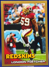 London Fletcher 2010 Topps #327 Gold Parallel Rookie Card /2010. rookie card picture