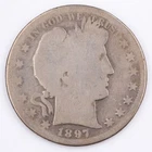 1897-S Barber Half Dollar AG Scarce Date 50c Silver
