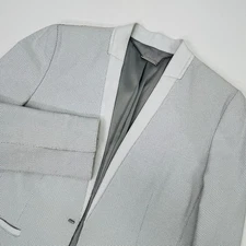 Elie Tahari Sz 6 100% Lambs Leather Darcy Blazer Bone White Perforated Jacket