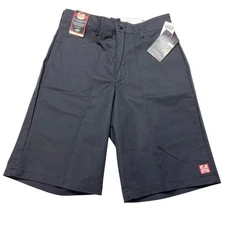 Vans x Red Kap Shorts Mens Size 30 Black Workwear Flat Front Canvas New