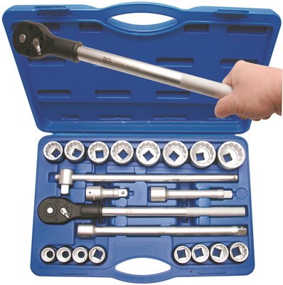 BGS 20x 3/4" Steckschlüssel 19-50 mm Knarre Verlängerung Satz Knarrenkasten Set BGS 20x 3/4" Steckschlüssel 19-50 mm Knarre Verlängerung Satz Knarrenkasten Set