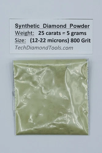 Polishing Lapping Diamond Powder 200.000 to 400 Grit Mesh Weight 25 Carat 5 Gram