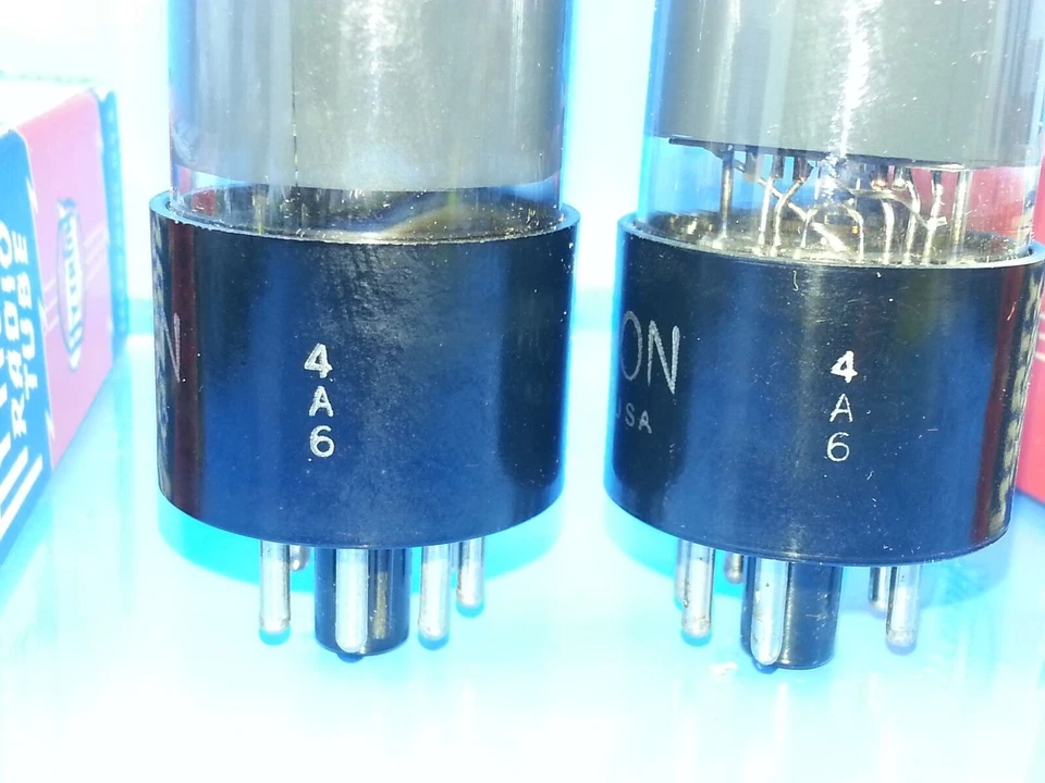 PAR DE TUBOS HYTRON CBS 50L6GT EMPAREJADOS NUEVOS EN CAJA B&K 747 PROBADOS 118,119% Foto 4 de 4