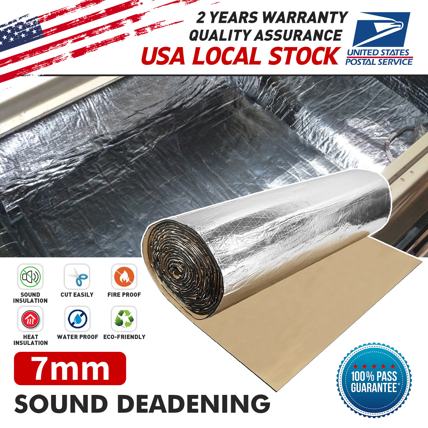 36sqft  Sound Deadener Car Heat Shield Insulation Noise Reduce Floor Mat
