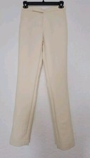 Ralph Lauren Purple Label Women's Dress Pants Straight Leg Ivory Size US 4S NEW