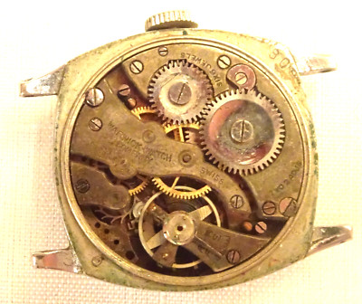 Warwick Knockabout Wristwatch Movement 6J Vintage Parts or Repair
