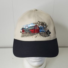 VTG Seed Logo Snapback Hat Baseball Cap Embroidered American Farm Barn Farmer