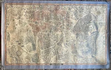 RARE 1st Ed 1969 Israel Jerusalem Guide Map Post 6 Day War Wim Van Leer Bollmann