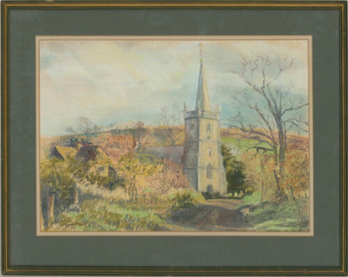 Joséphine Goodland - Pastel XXe siècle, église Stinchcombe - Photo 1 sur 3