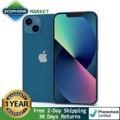 Apple iPhone 13 - 128 GB - Blue - Fully Unlocked - 90%+ Battery