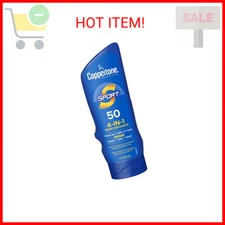 Coppertone SPORT Sunscreen SPF 50 Lotion, Water Resistant Sunscreen, Body Sunscr
