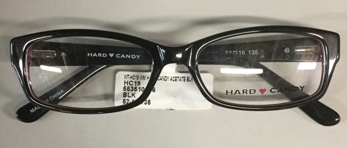 Hard Candy Eyeglass Frames Black Maroon HC19 553510296 5216135 B4
