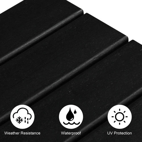36*36*47cm Single Layer Square HDPE Side Table Black - Picture 19 of 23