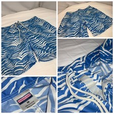 Vineyard Vines Board Shorts Trunks Sz 36 Blue Poly Pockets EUC YGI H0-26