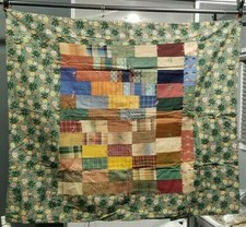 VINTAGE 1943 QUILT MADE FOR BABY NOTE ATTACHED