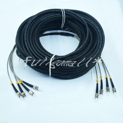 100M Field Outdoor Fiber Patch Cord ST-ST 4 Strand 9/125 Single Mode