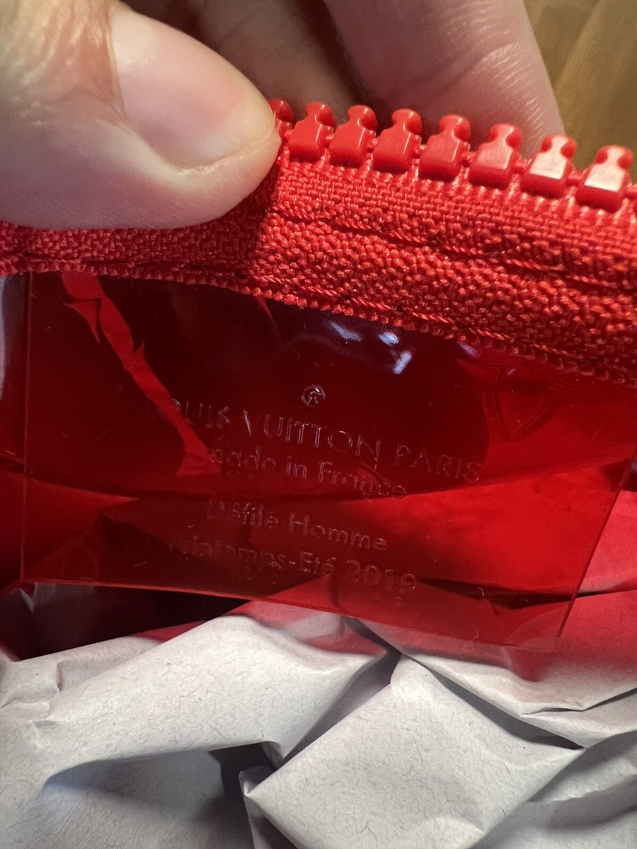 Louis Vuitton Virgil Abloh Red PVC Monogram Bandouliere Keepall 50