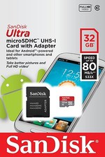 For Sprint Samsung Galaxy J3 Emerge SanDisk 32GB Ultra Micro Memory Card