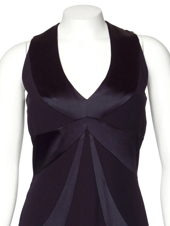 *GORGEOUS!* Escada Black Sleeveless V-Neck Fit & Flare Cocktail Dress size 36/6 - Image 4 of 4
