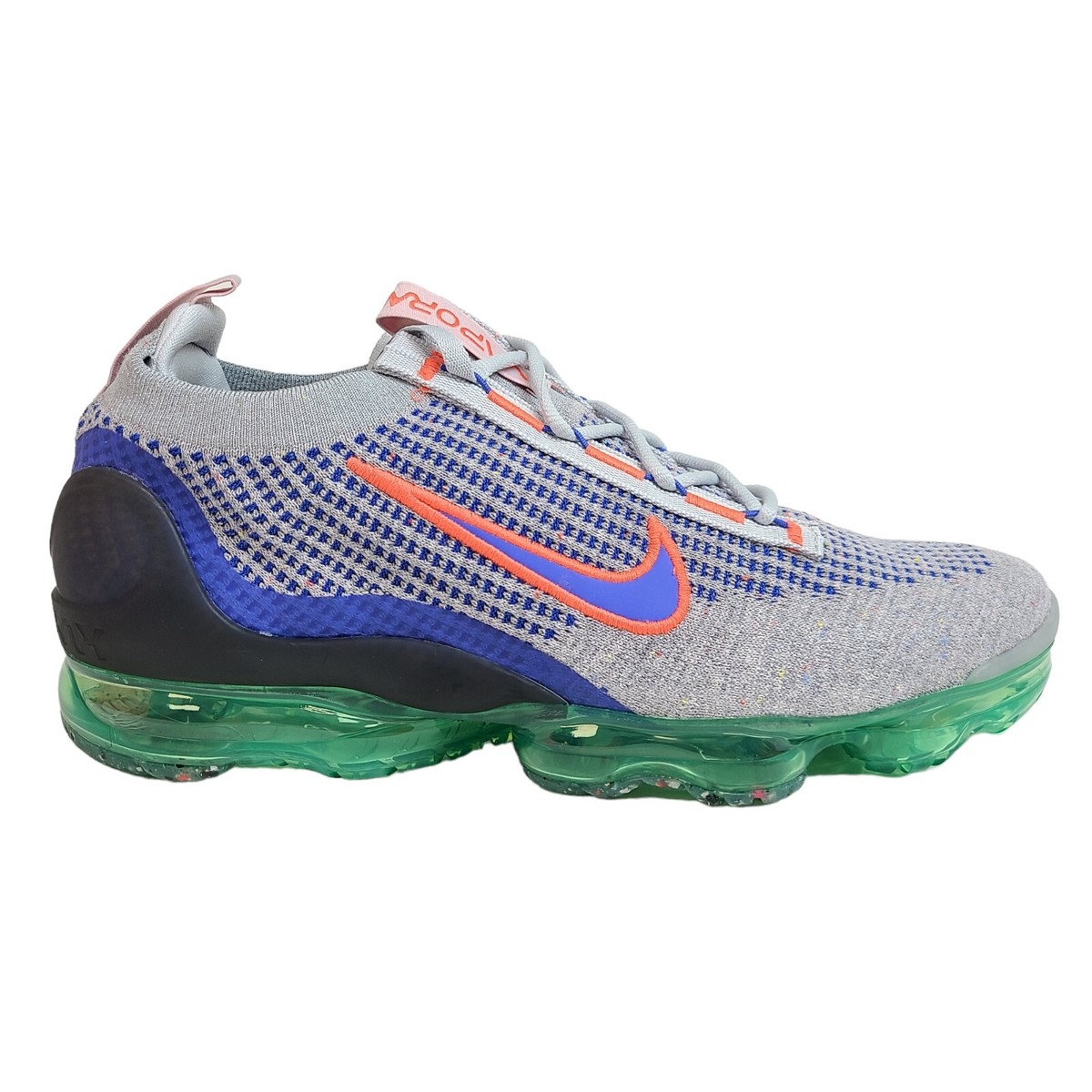 Nike Men 11 12 13 Air Vapormax 2021 Flyknit Wolf Grey Blue Shoes  DQ3974-001