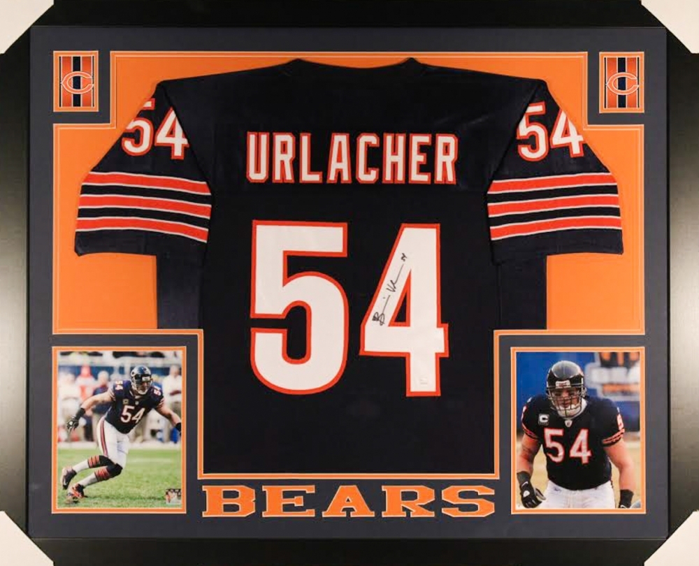 Brian Urlacher Autographed Signed Chicago Bears 35x43 Framed Jersey (JSA COA) 2018 HOF / LB 
