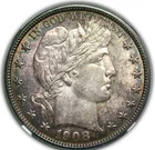 1908 D BARBER HALF DOLLAR NGC MS 61 BEAUTIFUL COIN FOR THE GRADE AND VERY
