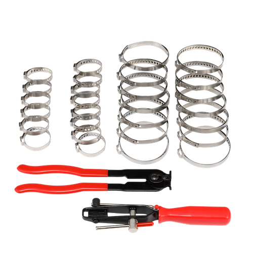 32PCS/Set CV Clamp Banding Tool CV Joint Crimp Clamp Pliers & CV Boot Clips Kit - Picture 2 of 7