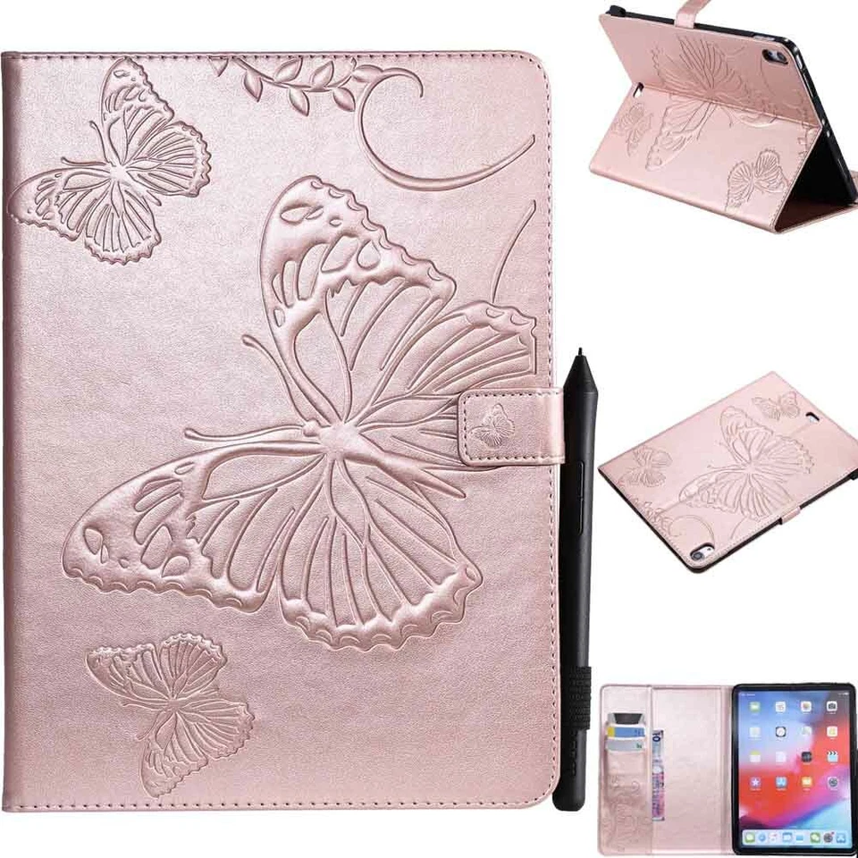 Embossed Flip Leather Stand Case Cover For iPad 7th 6th 5th 4th Gen Mini/Air/Pro - Image 2 of 4