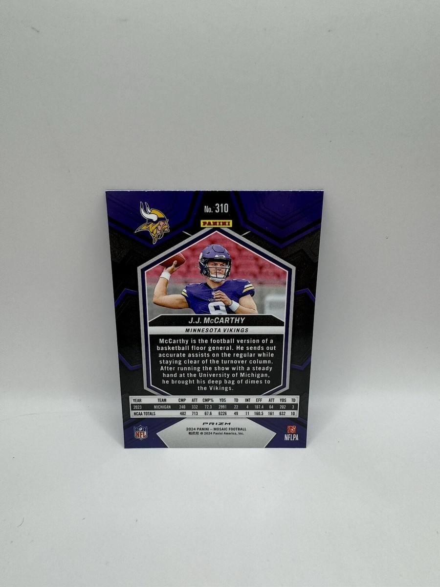 2024 Panini Mosaic JJ McCarthy Reactive Blue ROOKIE #310 RC Mega