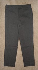 New Womens Alfred Dunner Allure Pants 8 Short Gray Slimming Stretch Pull On