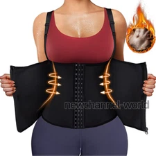 Women Sauna Sweat Vest Waist Trainer Cincher Corset Girdle Slim Belt Body Shaper