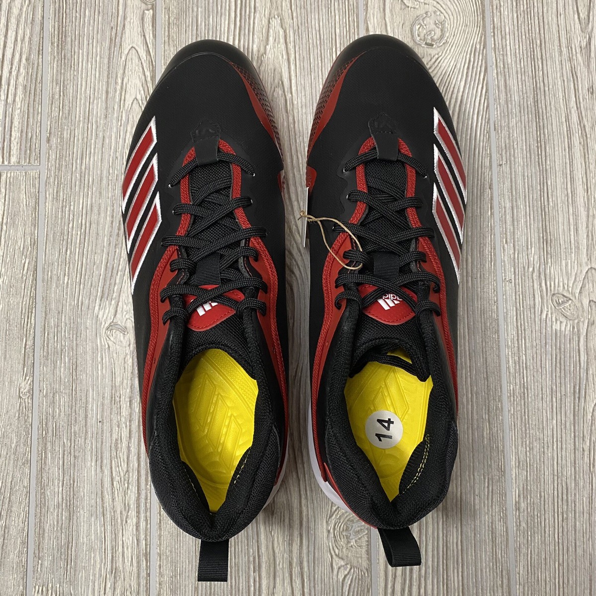 Adidas Icon 6 Bounce Metal Baseball Cleats Men’s 14 Black Red FV9348 New Adidas Icon 6 Bounce  main image 3