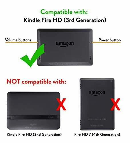 Amazon Kindle Fire HD Standing Polyurethane Origami Case (only fit 3rd genera... - Image 2 of 4