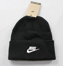Nike Unisex Kid's Stretchy Rib Knit Peak Futura Beanie WR4 Black One Size NWT