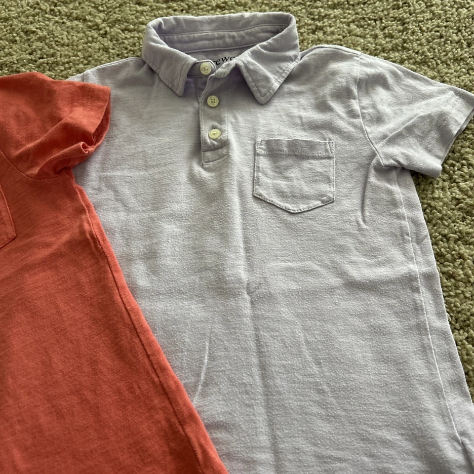 Camisa Polo 2 Crewcuts Niños Talla S (6-7) Coral y Lavanda Manga Corta Foto 2 de 4