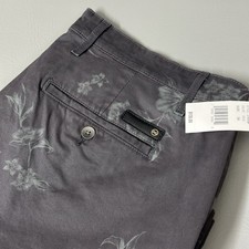 AG Adriano Goldschmied Mens Wanderer Shorts 8" Slim Trouser Floral Print Black