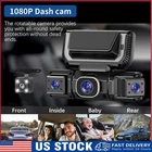 Dashcam Front and Rear Camera System,Rechargeable 360 1080P Dash Cam US