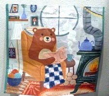 Marshalls Reusable Shopping Bag ~ Ms. Bear on a Winter Day