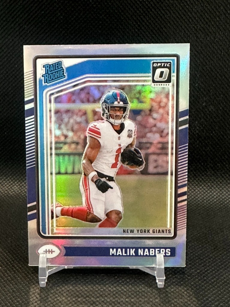 2024 Optic Football MALIK NABERS Silver Holo Rated Rookie Card #271 NY Giants